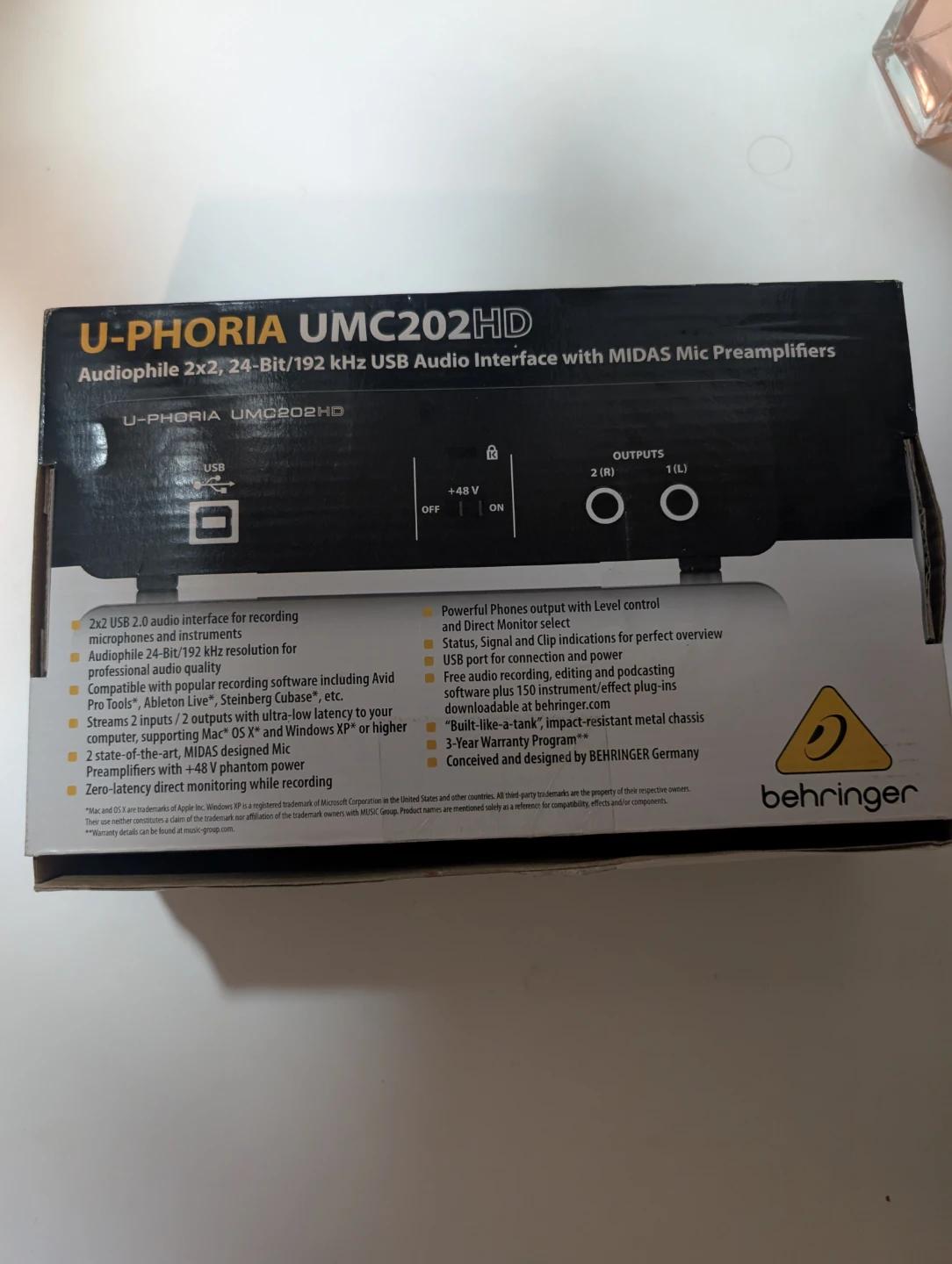 Behringer U-PHORIA UMC202HD USB Audio Interface - photo 2