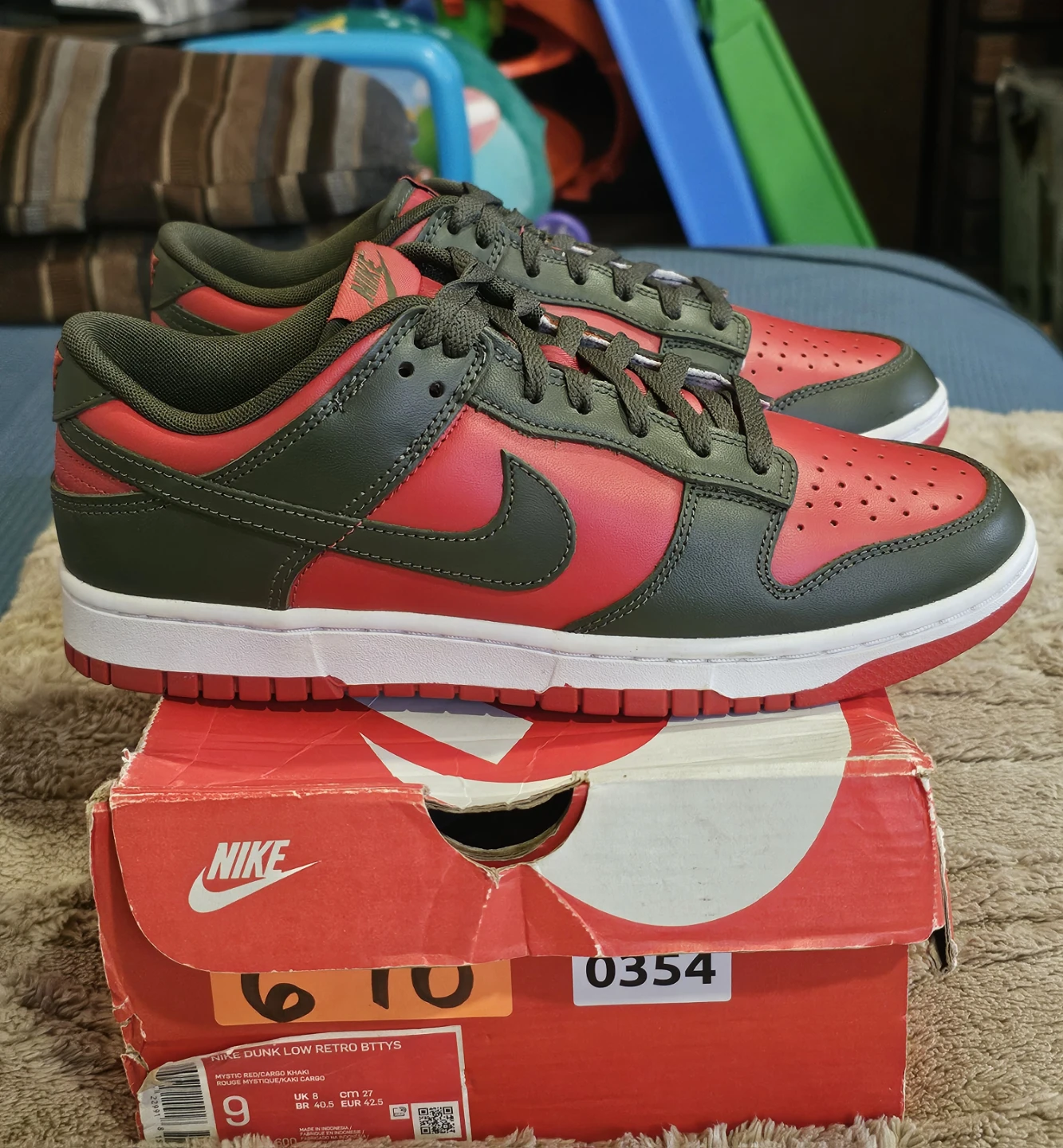 Nike Dunk Low Cargo Khaki Mystic Red - photo 5