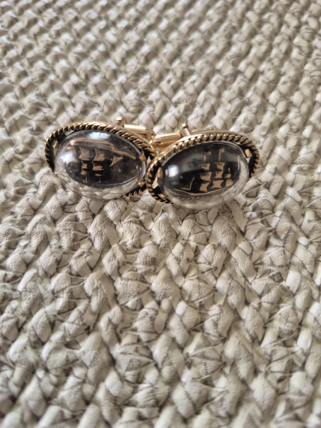 Vintage Ship Motif Cufflinks - photo 2