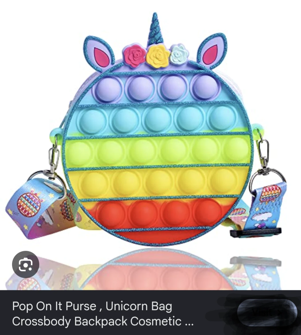 Unicorn Pop It Crossbody Purse