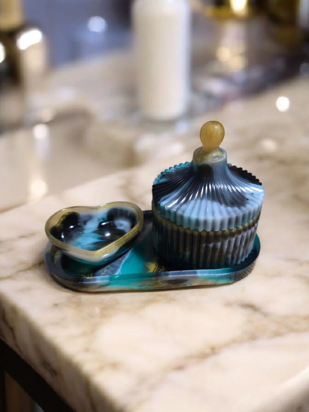 Handmade Resin Vanity Set