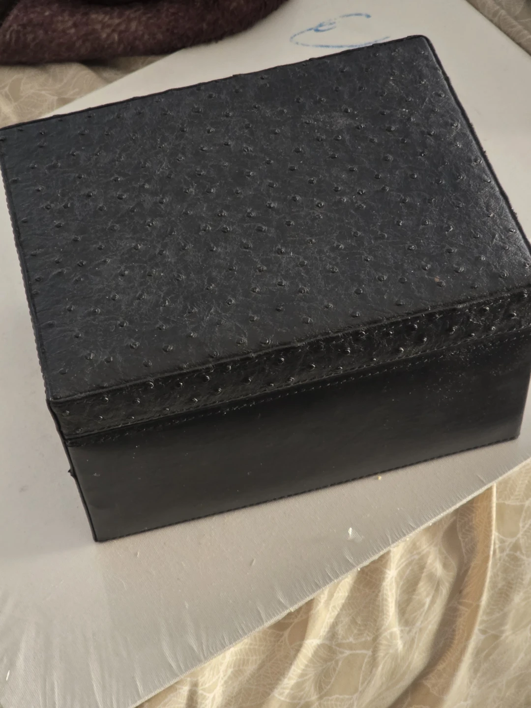 Black Textured Storage Box