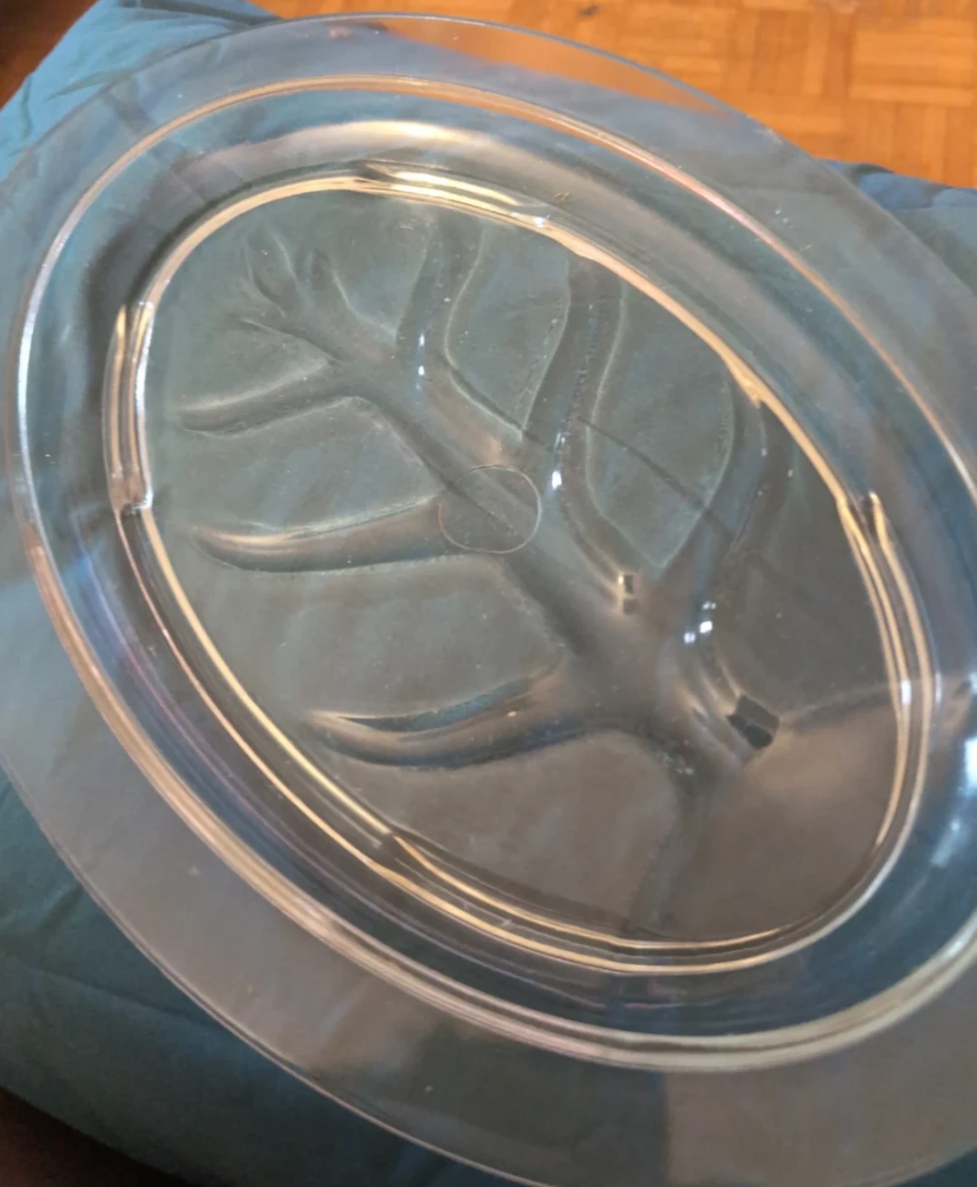 Pyrex clear glass serving platter - photo 2