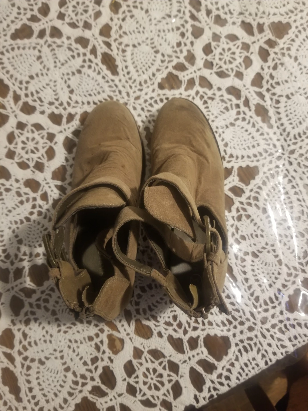 Harlow Tan Suede Ankle Boots Size 8 - photo 3