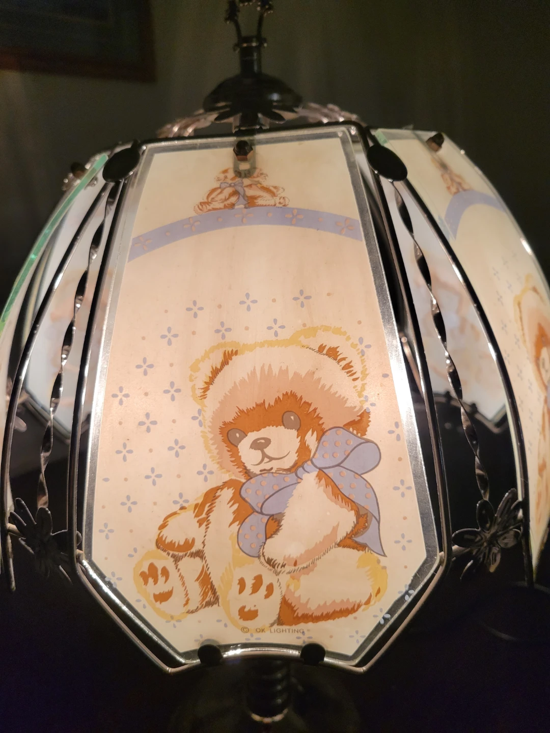 OK Lighting Teddy Bear Glass touch Table Lamp