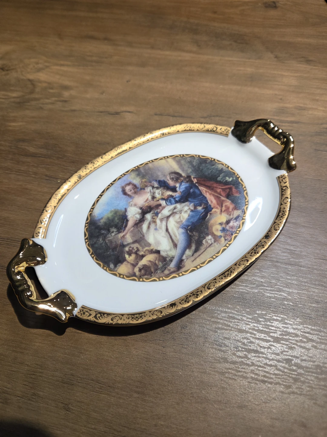 Vintage Royal Limoges Hand-Decorated Porcelain Tray