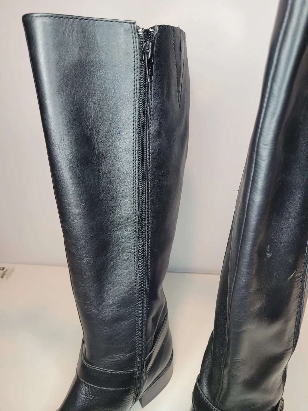 Black Tall Boots Size 6M - photo 4