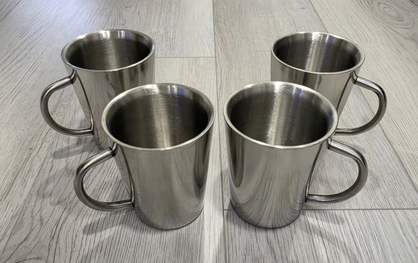 Set of 4 Stainless Steel Mugs