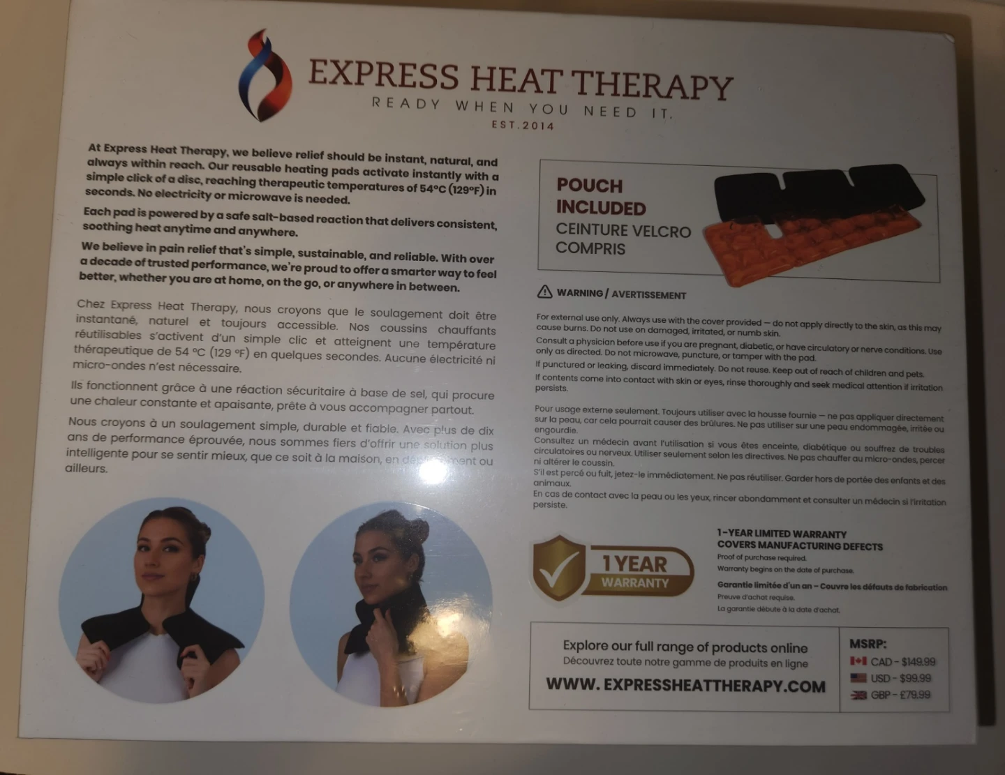 Reusable Instant Heat Pad for Neck/Shoulder Pain Relief - photo 4