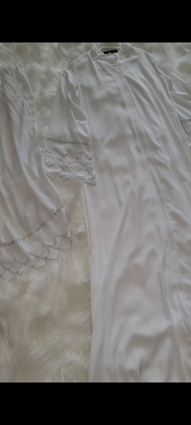 🤍XL White Kaftan with Saprkle sleeve maxi dress🤍 - photo 5