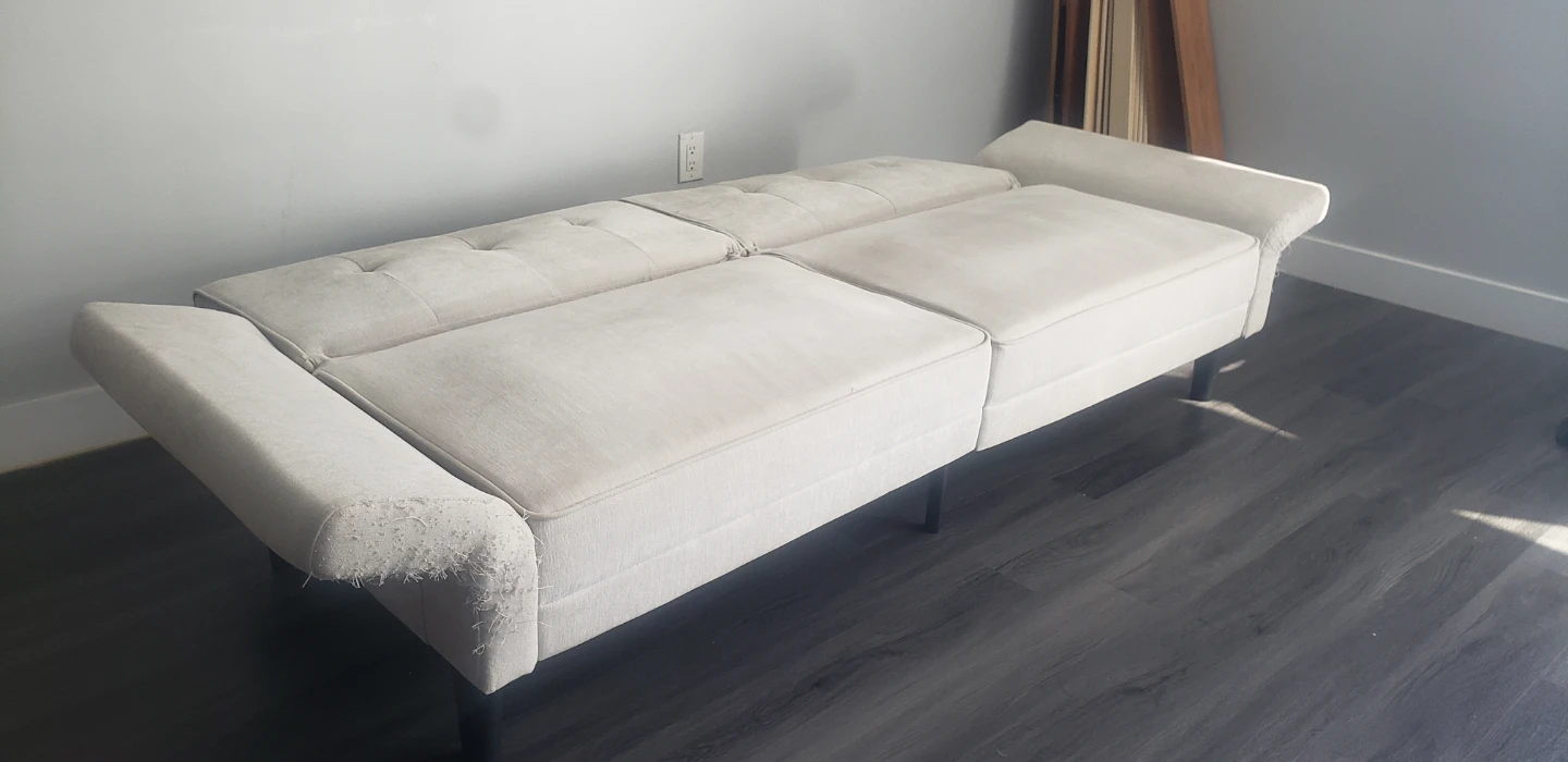 Convertible sofa bed with matching ottoman - photo 4
