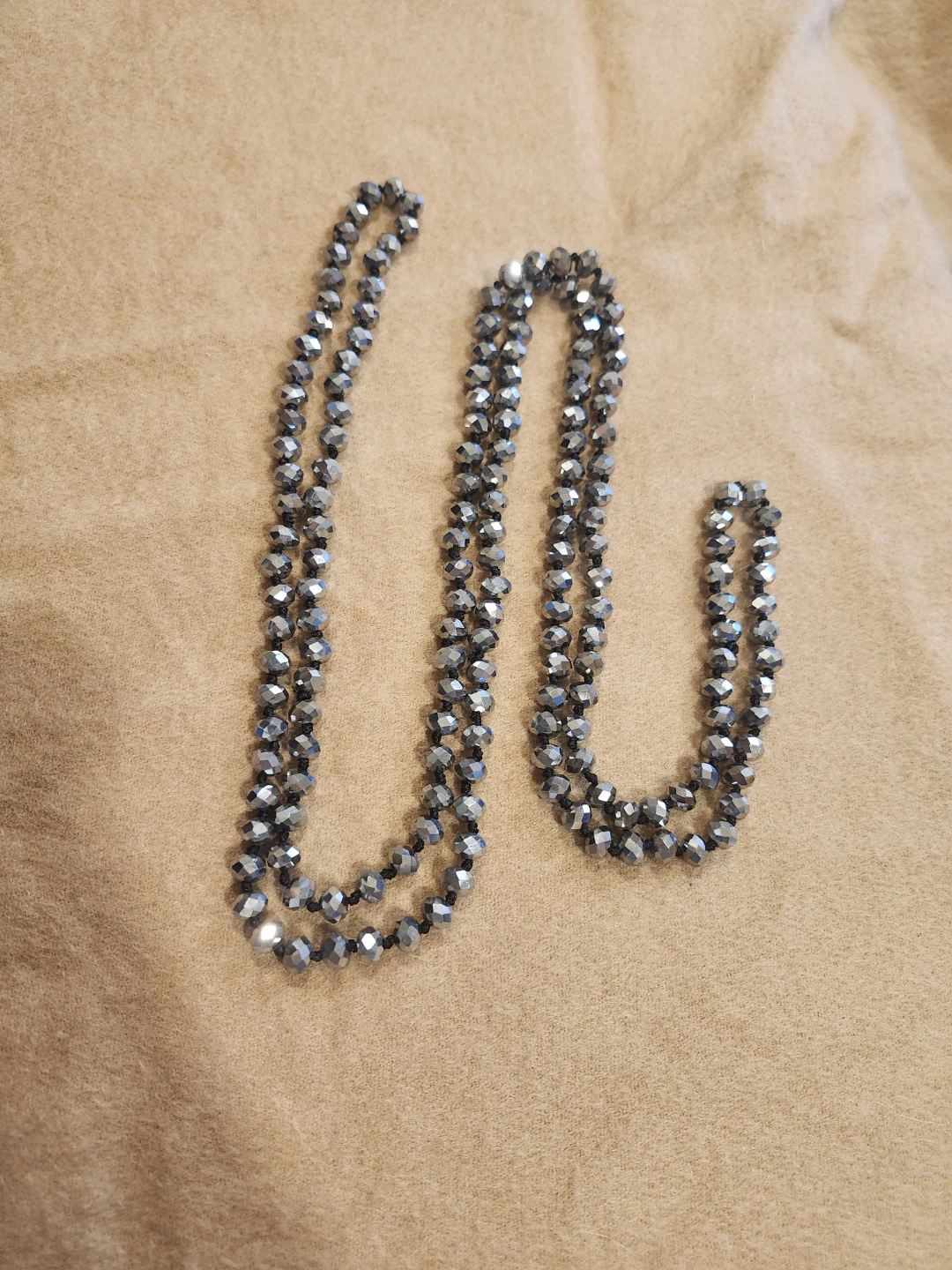 Long Grey Beaded Necklace - photo 3