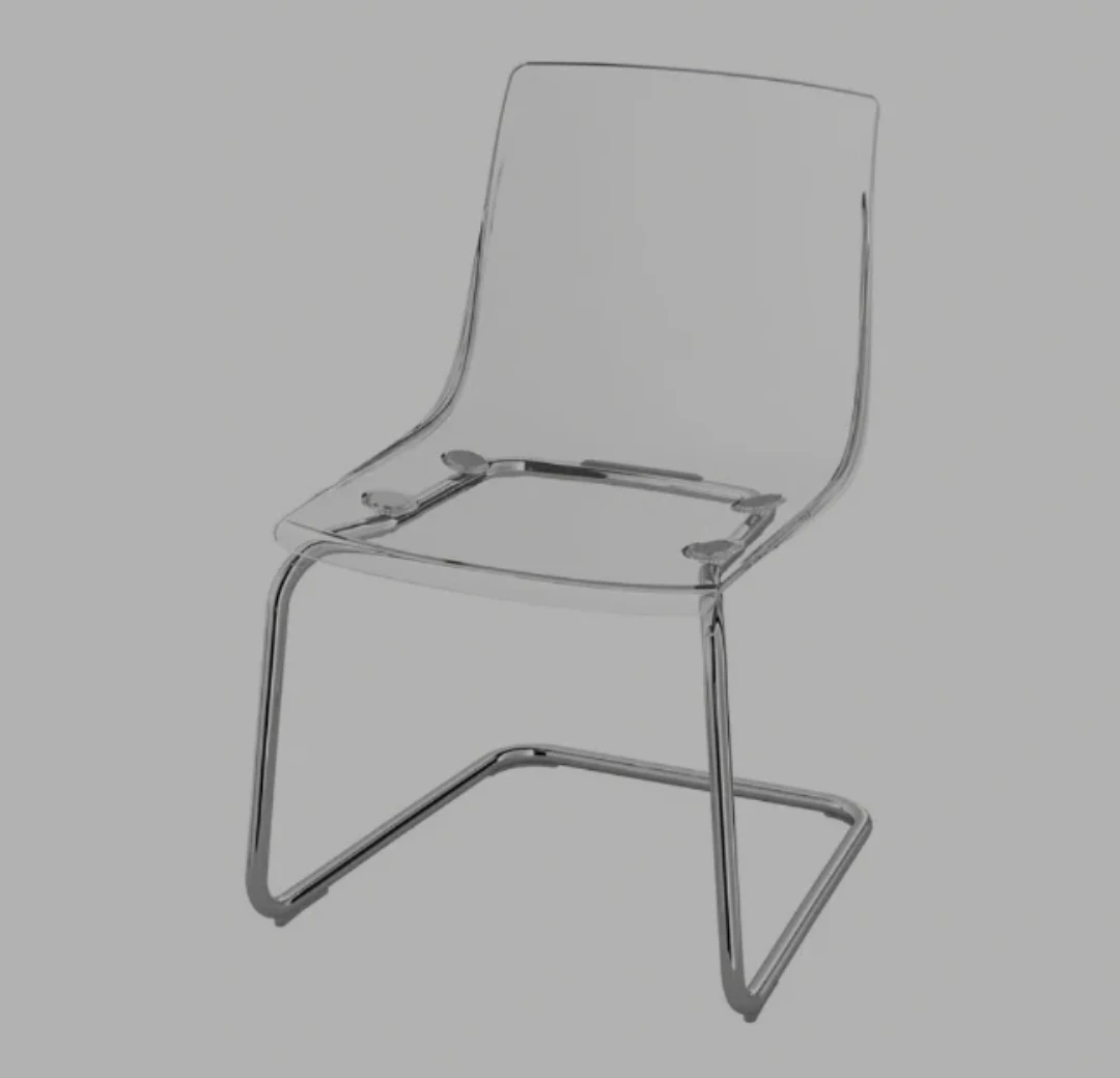IKEA TOBIAS Chair - Transparent/Chrome