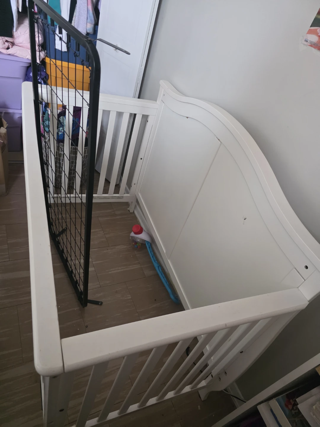 White solide Wooden Baby Crib 4-in-1 - photo 3