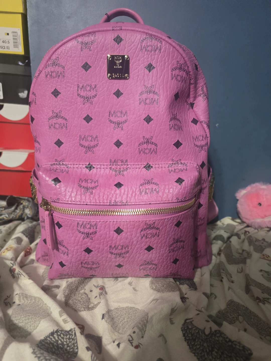 MCM Stark Backpack in Pink
