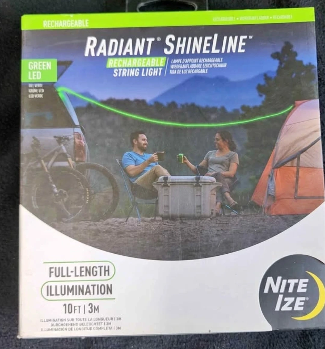 NITE IZE Radiant ShineLine Rechargeable Green LED String Light 1
