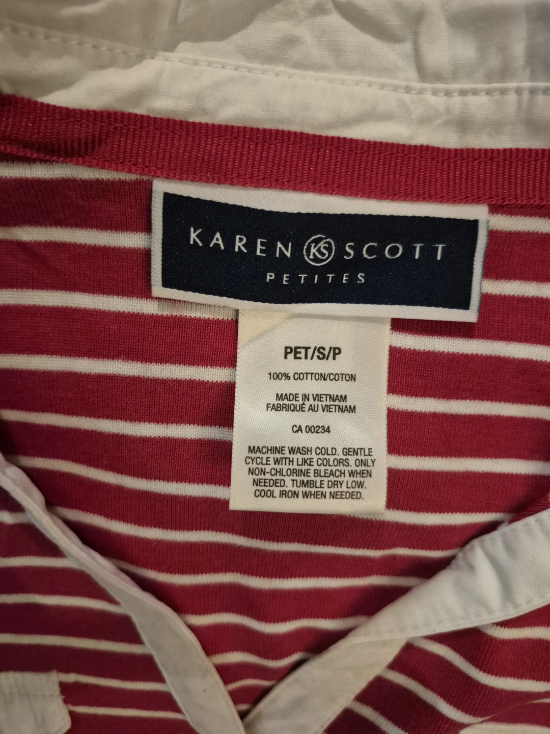 Karen Scott Petites Striped Top - Small - photo 2