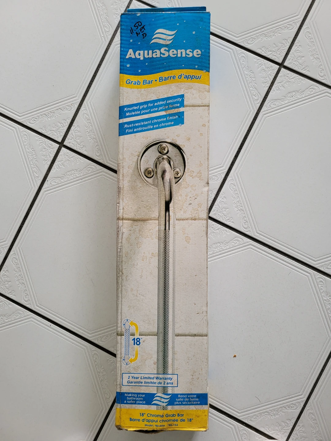 AquaSense 18" Chrome Grab Bar
