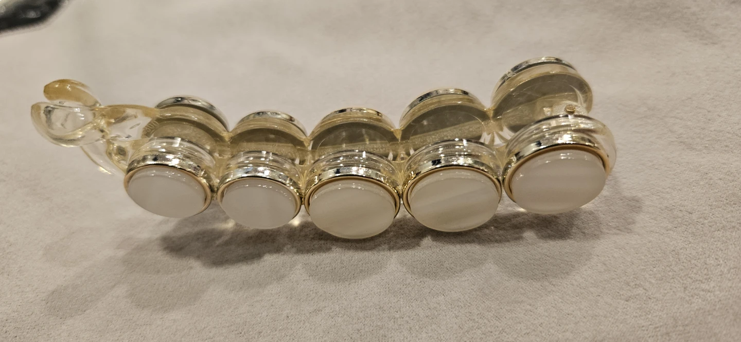 Clear and White Pearl Banana Hair Clip