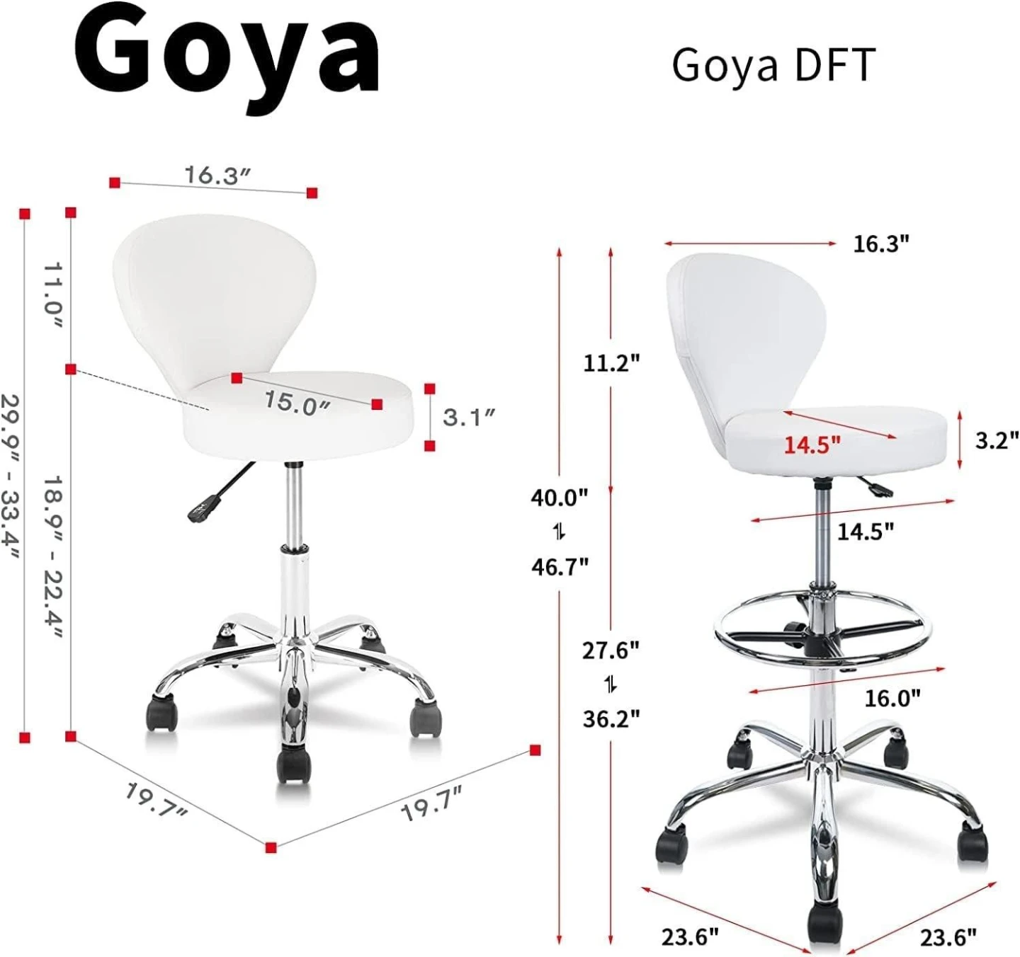 Goya DFT Ergonomic Drafting Stool - photo 2