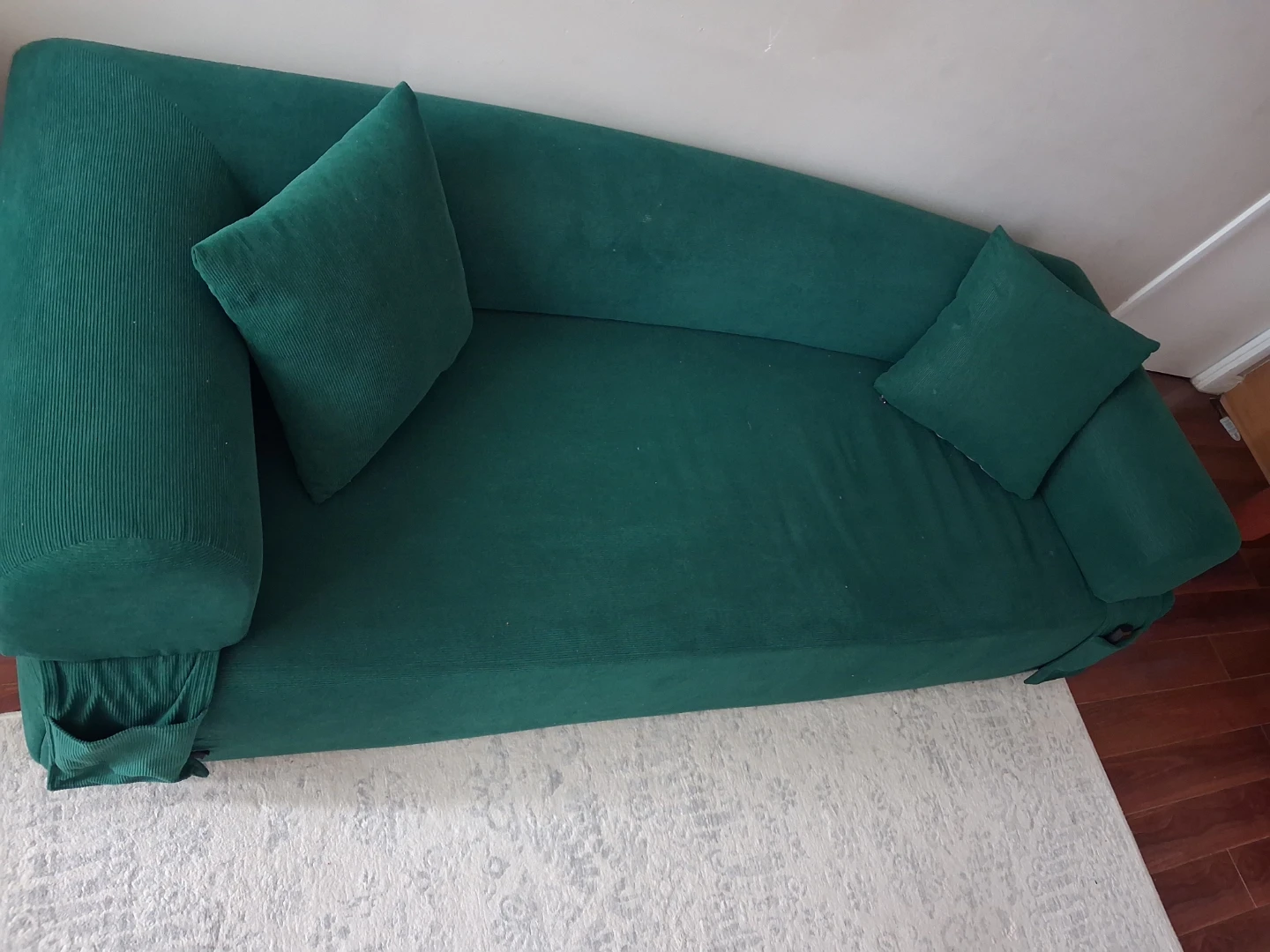 Forest Green Corduroy Sofa - photo 3