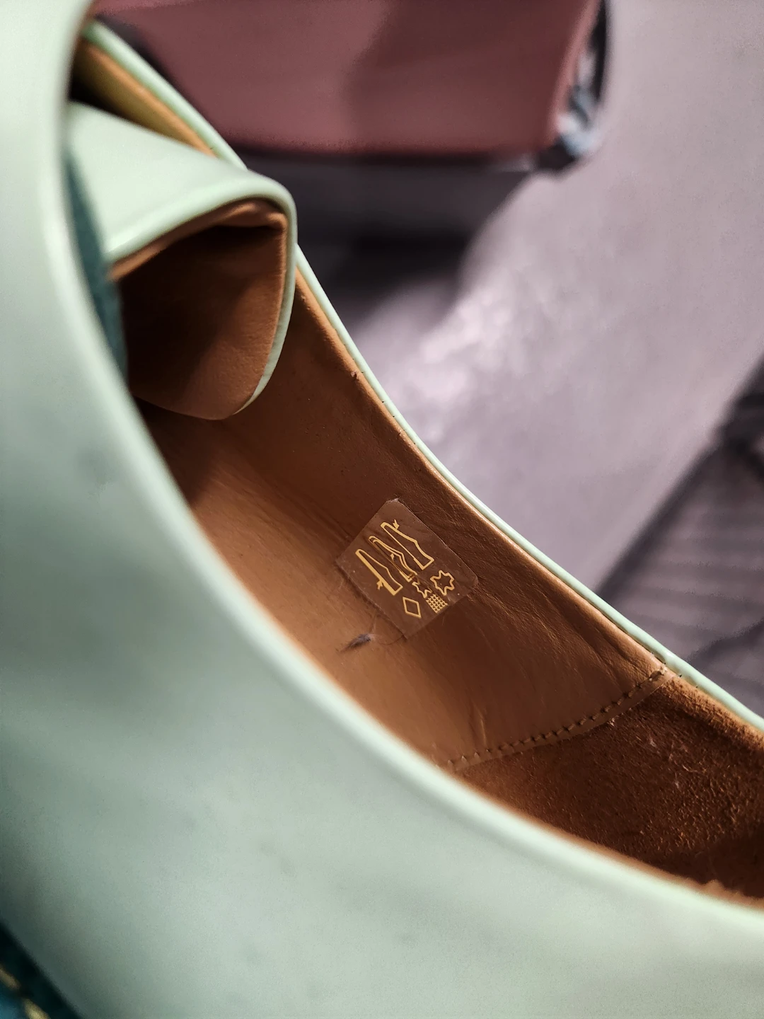 Mint Green Leather Fluevog - photo 3