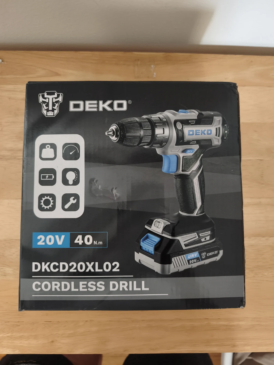 DEKO 20V Cordless Drill DKCD20XL02