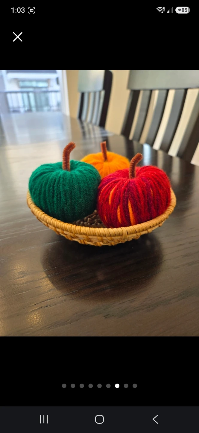 Handmade Yarn Pumpkins - Fall Decor - photo 4