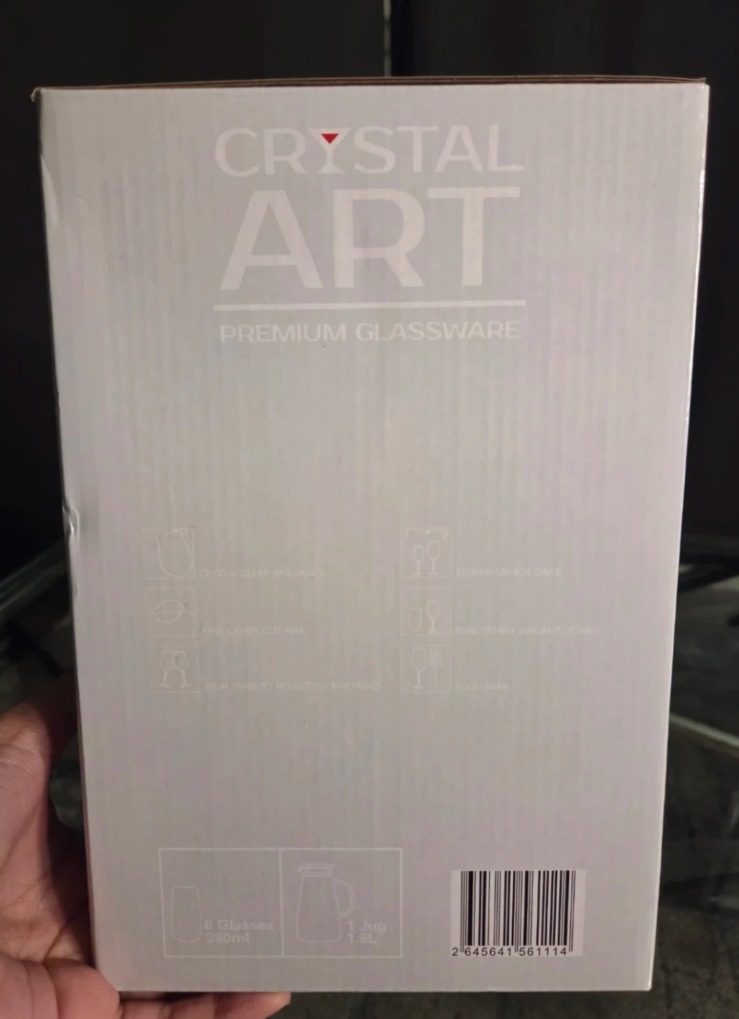 Crystal Art Venice Collection Glassware Set (1 Jug, 6 Glasses) - photo 3