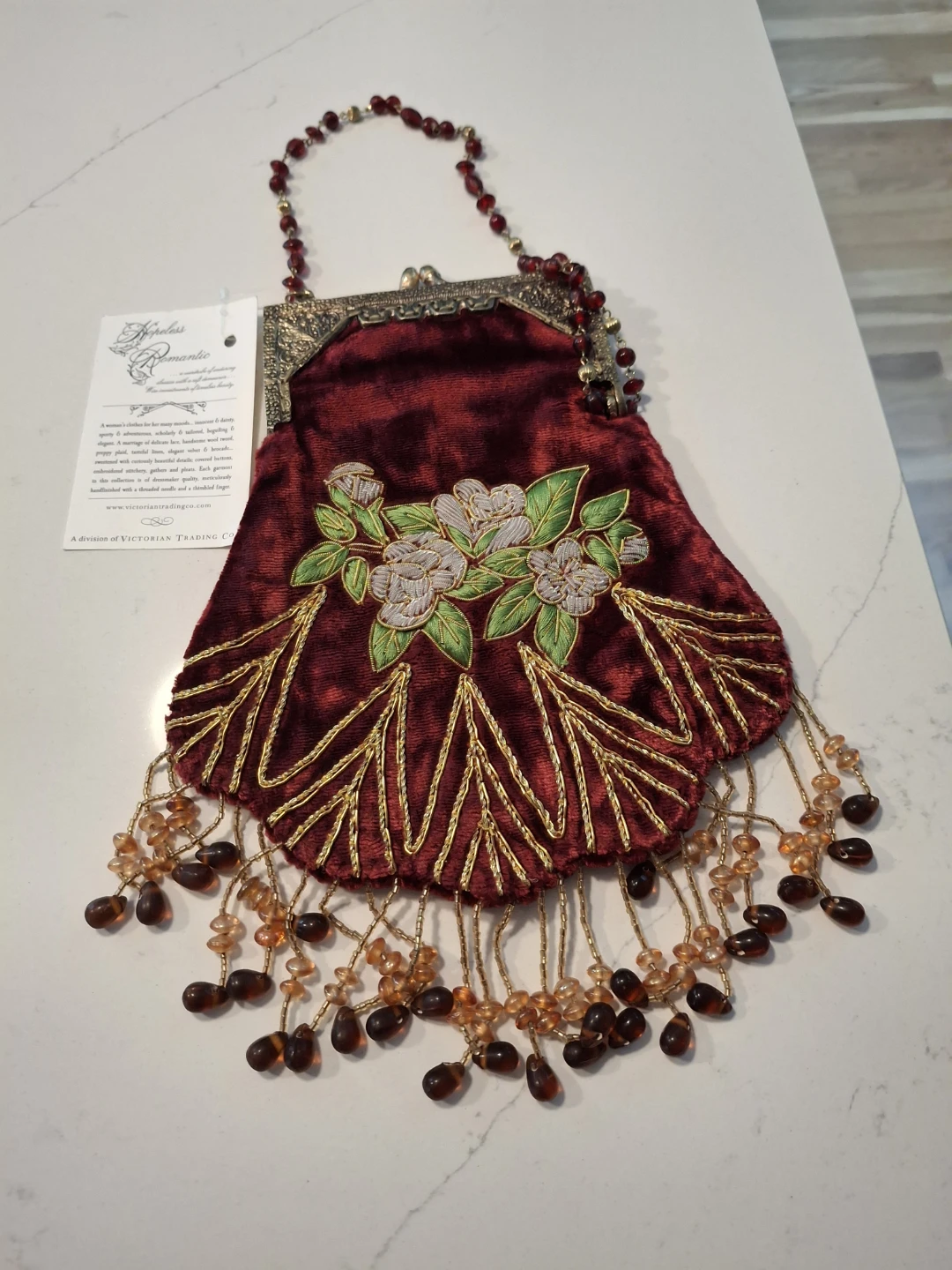 Victorian Trading Co. Velvet Embroidered Purse - photo 2