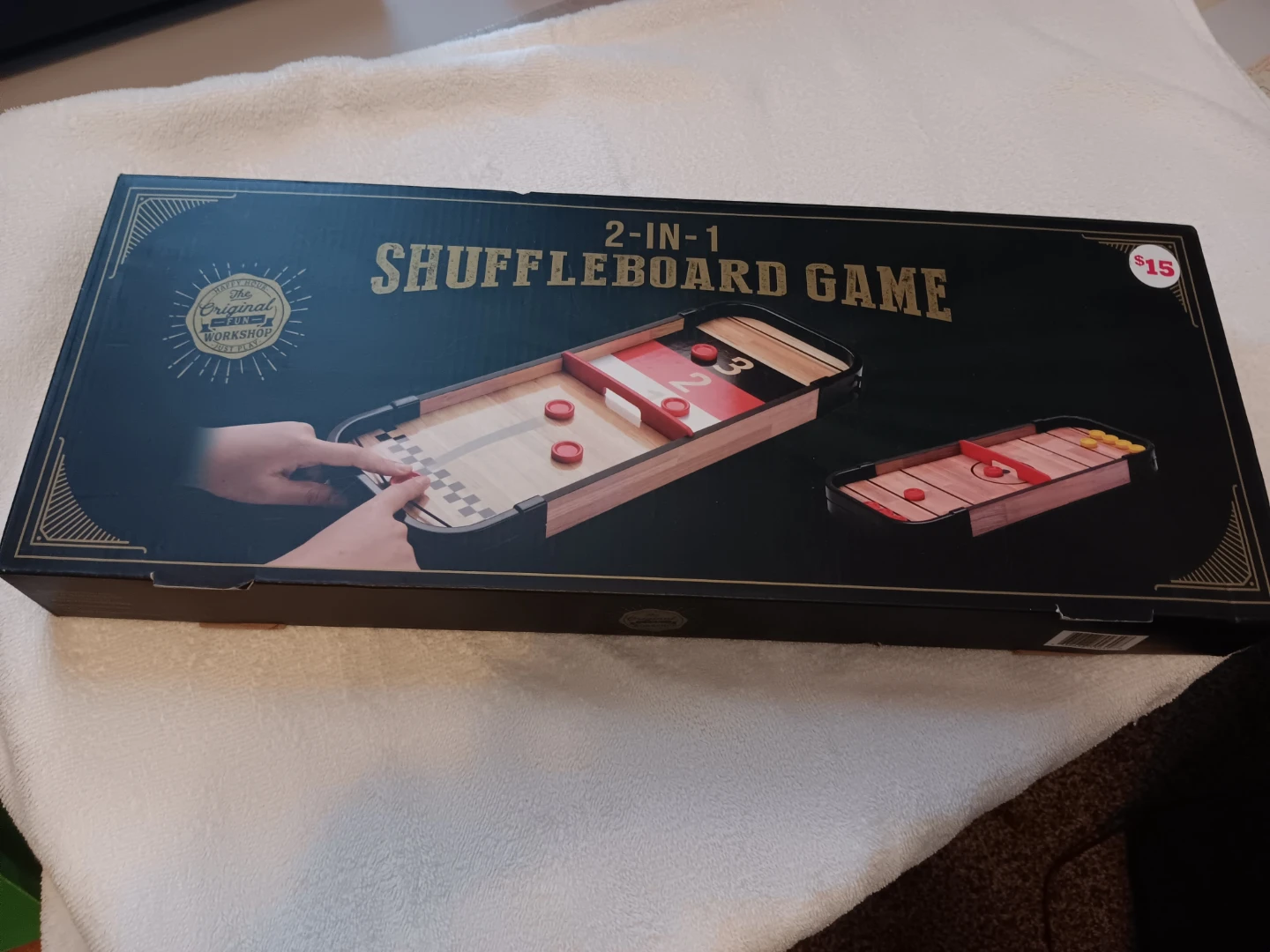 2-in-1 Shuffleboard and Disc Flicking Game