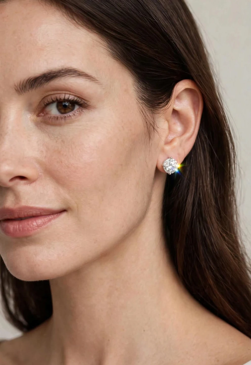 1 Carat Certified GRA Moissanite Cushion Halo Stud Earrings