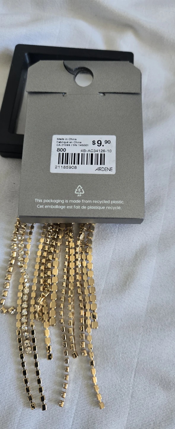 Ardene rhinestone drop earrings - photo 2