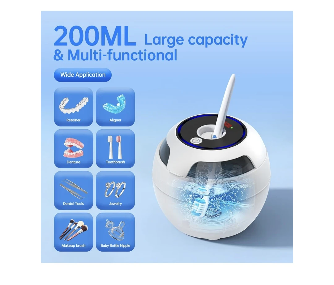 Dental Ultrasonic Retainer Cleaner with UV Light - photo 4