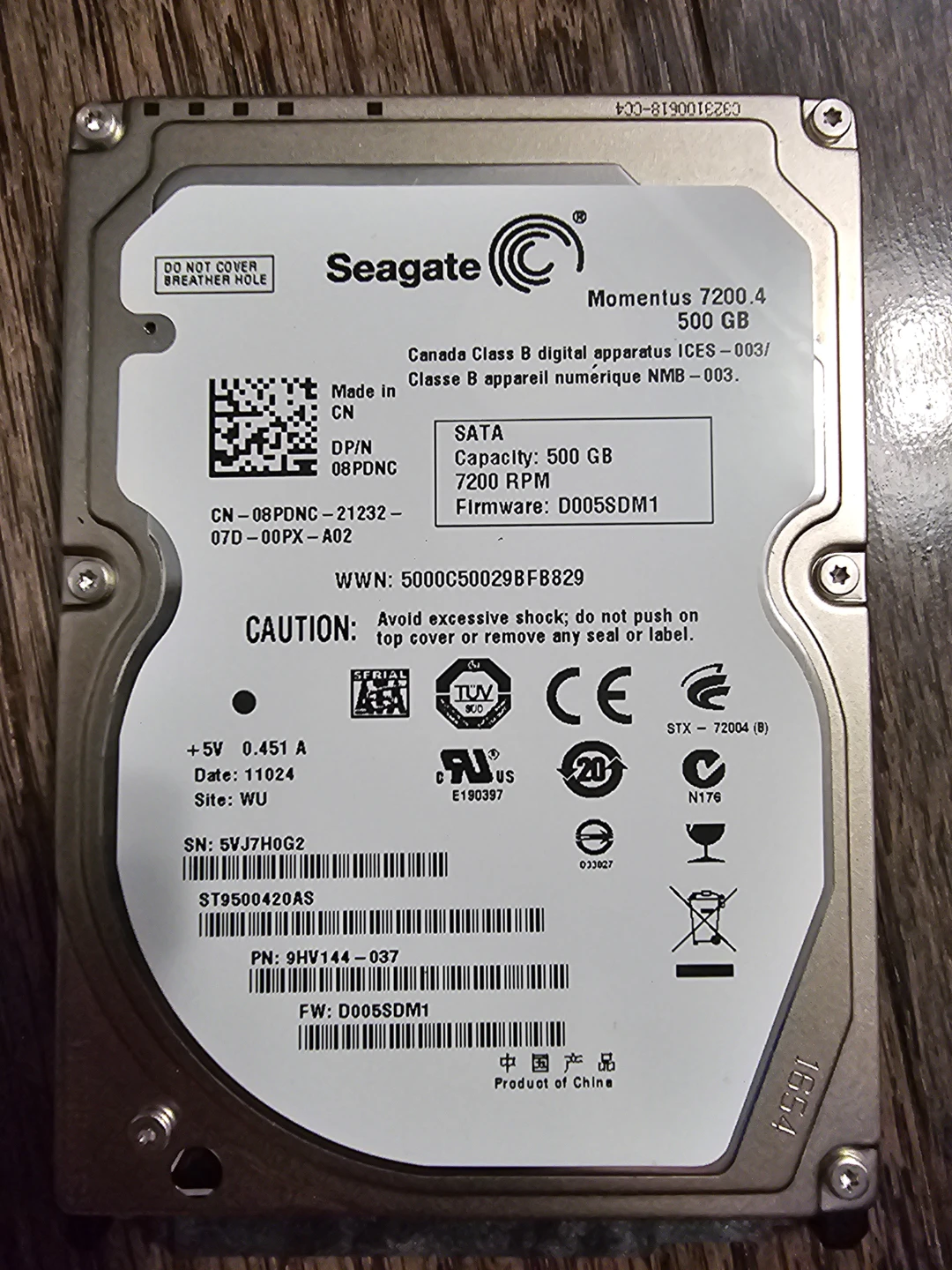 Seagate Momentus 7200.4 500GB 2.5 inch Internal Hard Drive - photo 2