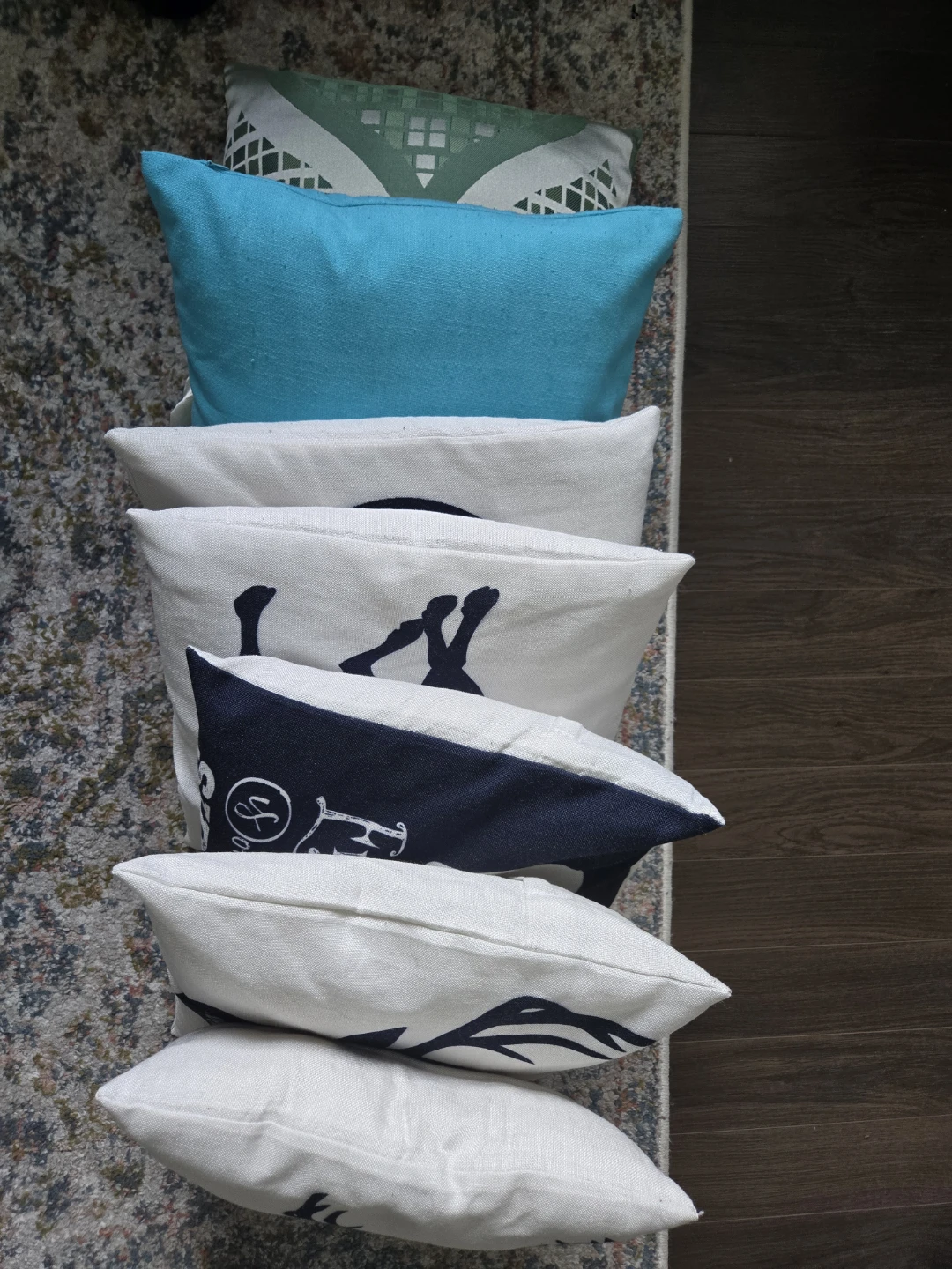 Set of 7 Decorative Throw Pillows