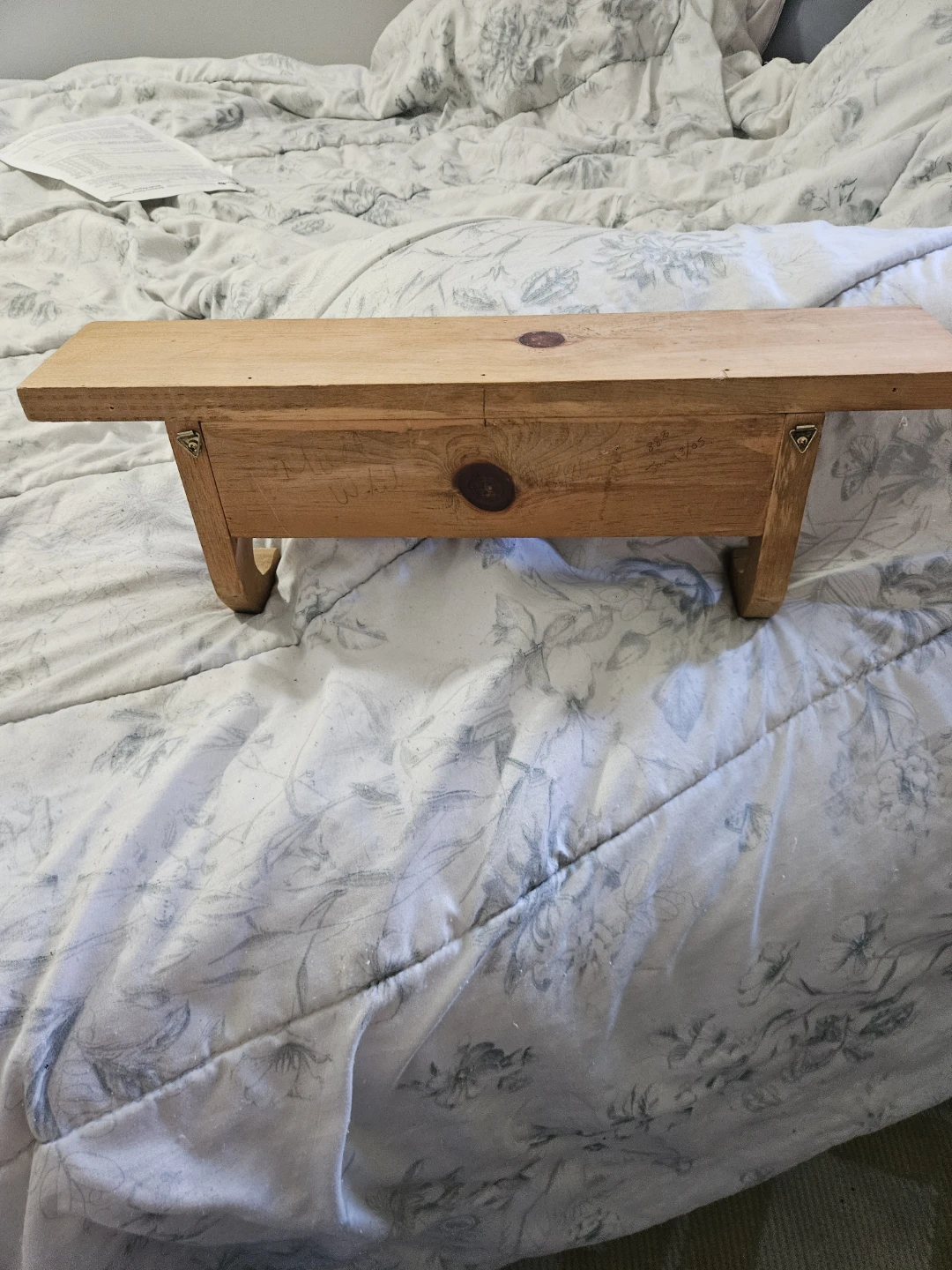 Wooden Shelf with Hooks - photo 3