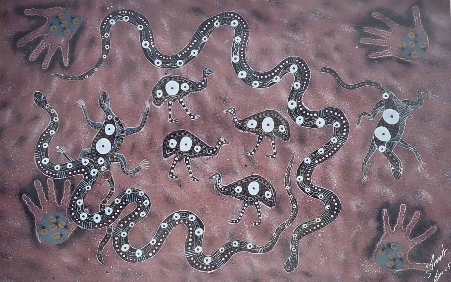 Unique Australian Signed Dot Painting - photo 4