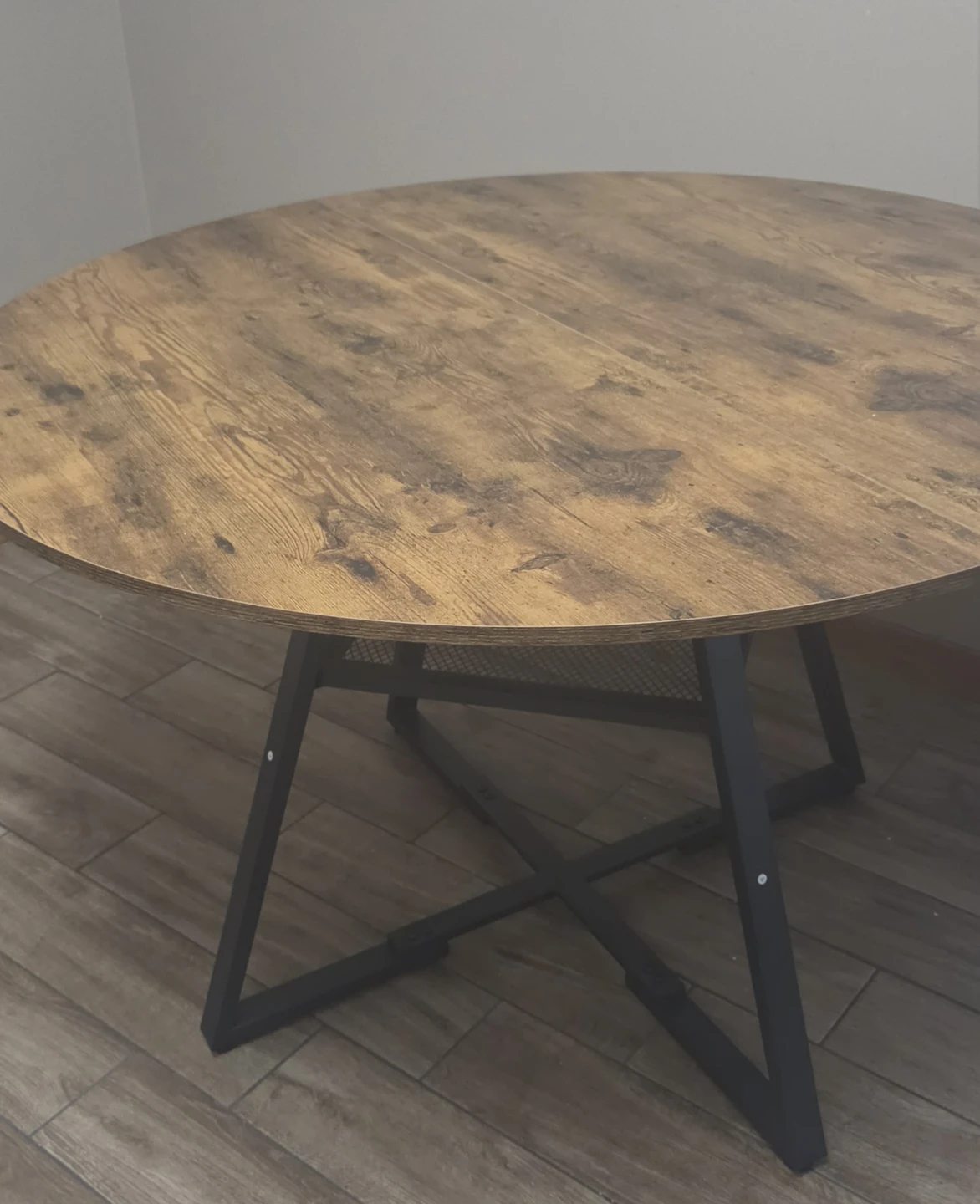 Round Industrial Style Dining Table - photo 4