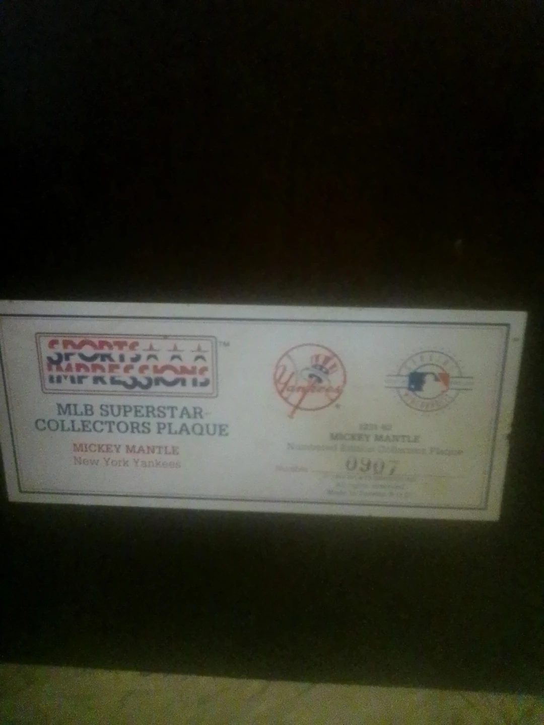 Sports Impressions Mickey Mantle Collector Plaque - photo 2