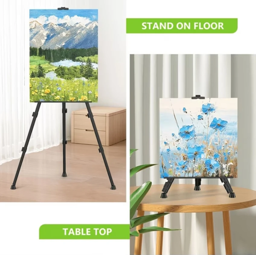 🏈  New Adjustable Black Artist Tripod Easel with Carry Case - photo 5