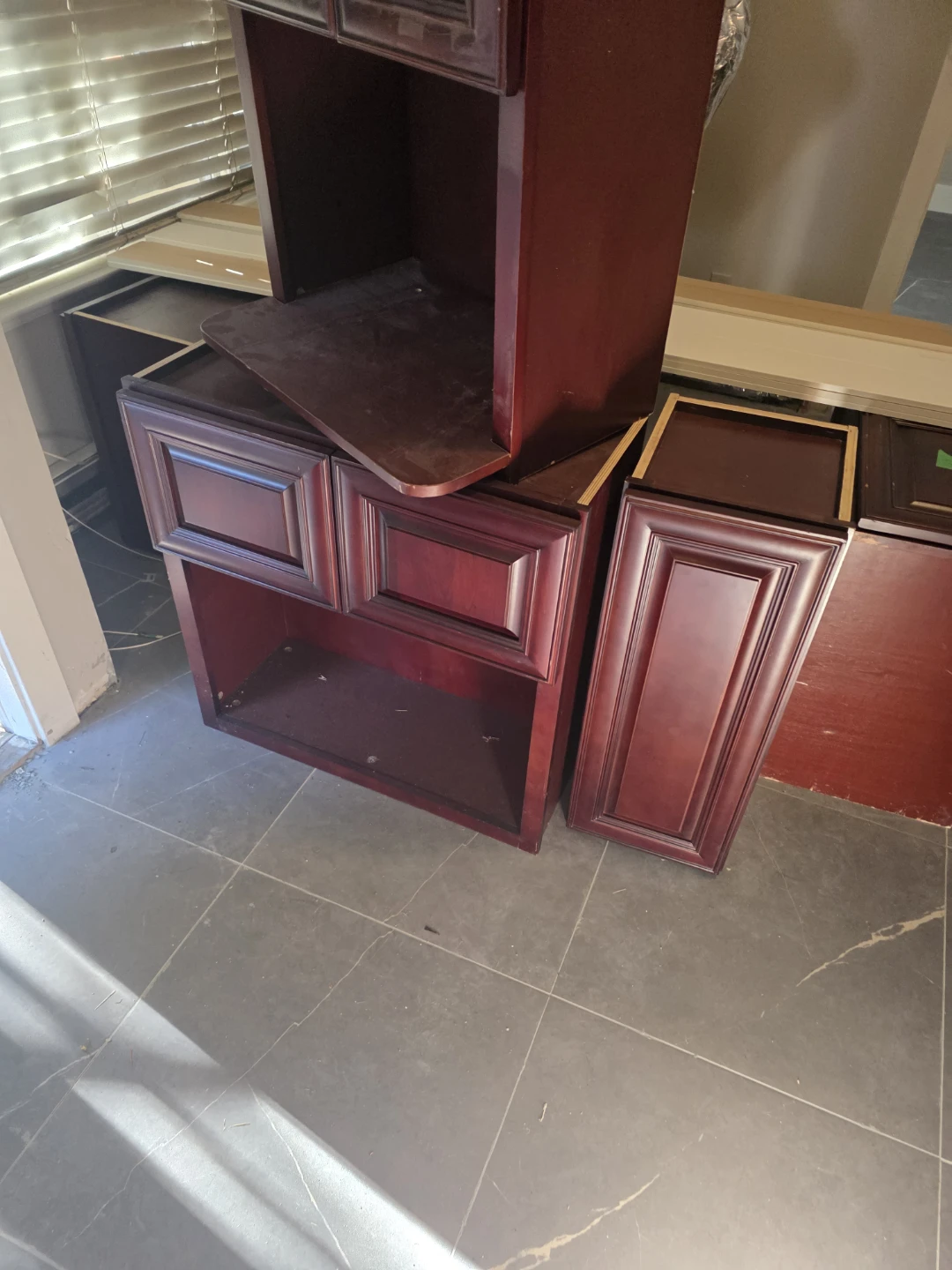Dark Wood Kitchen Cabinet Set - photo 2