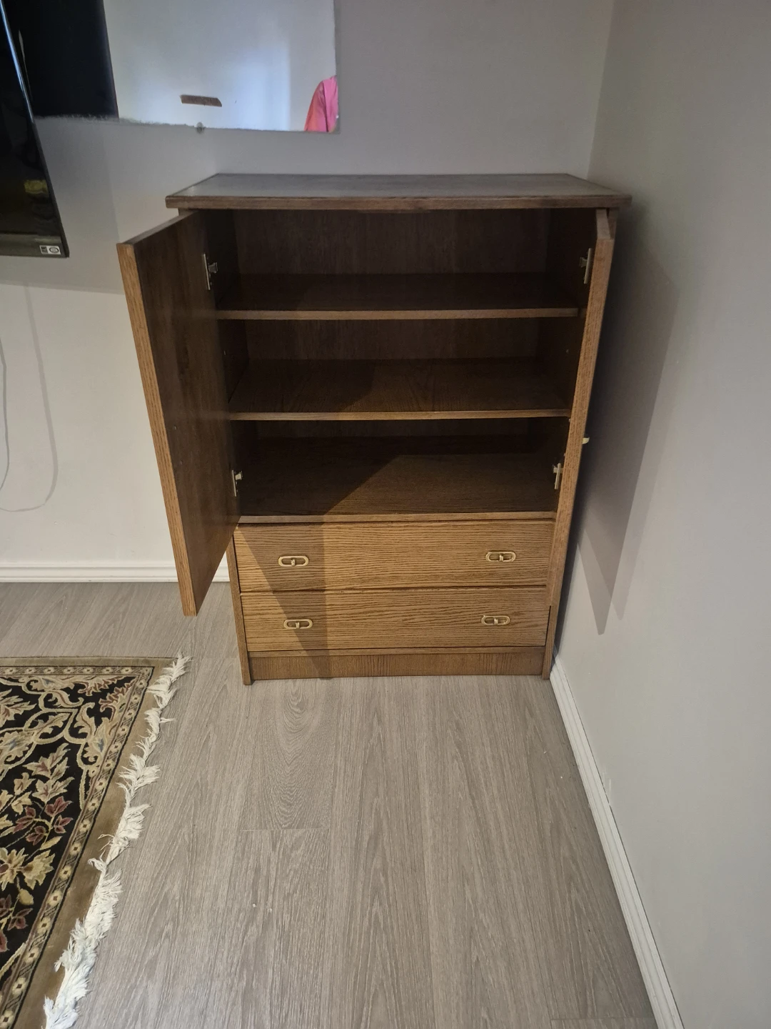 Wooden Armoire with Drawers - photo 2