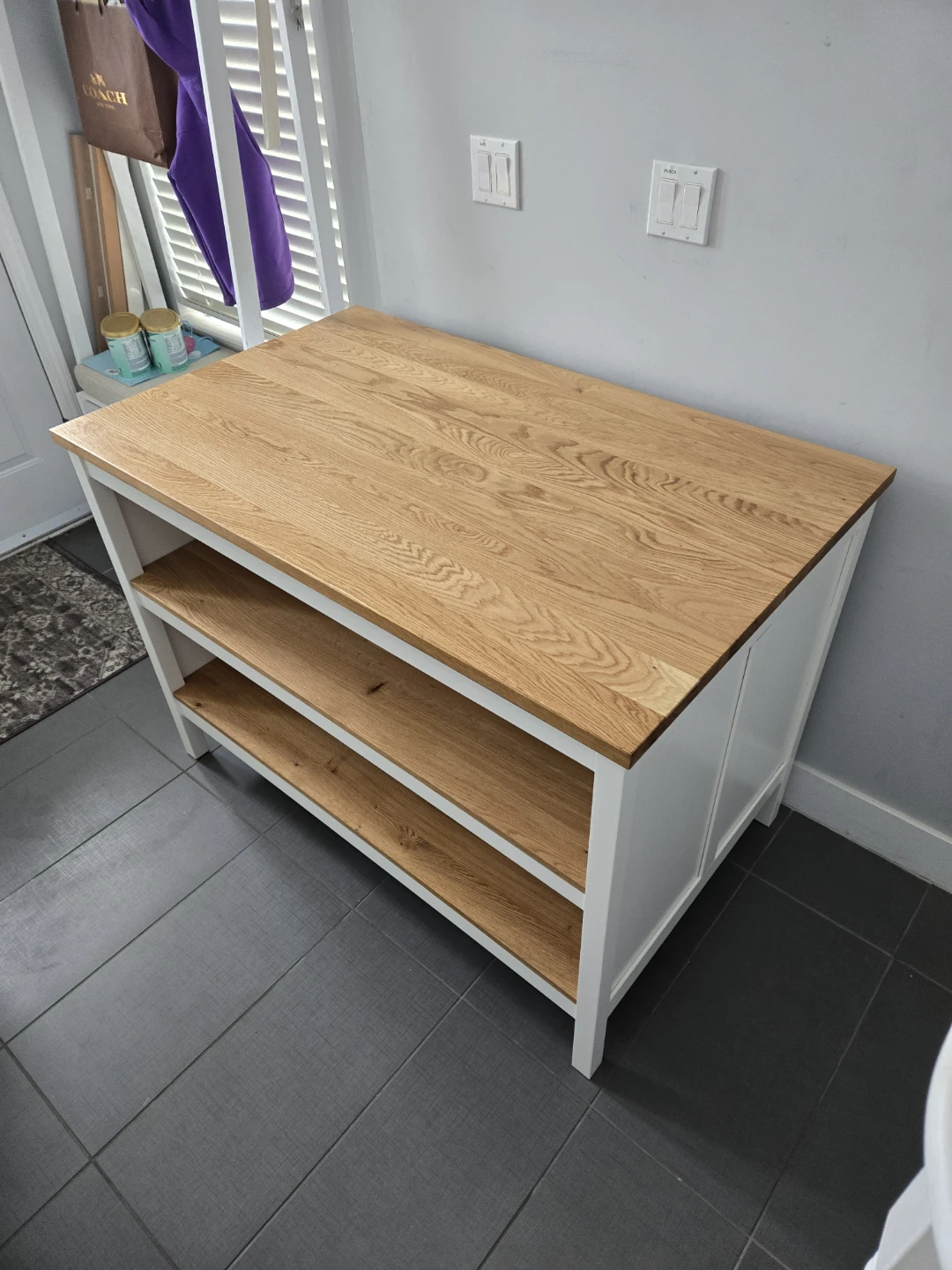 Newly refinished tornviken butcher block kitchen island - photo 2