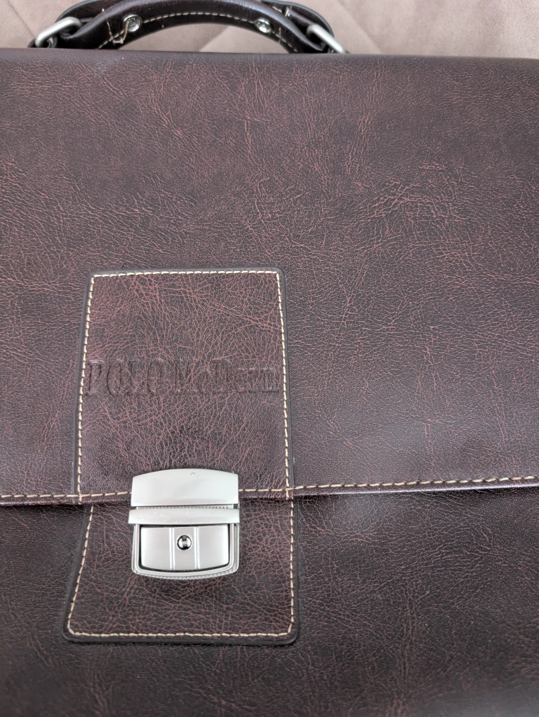 Polo Videng Brown Faux Leather Briefcase - photo 2