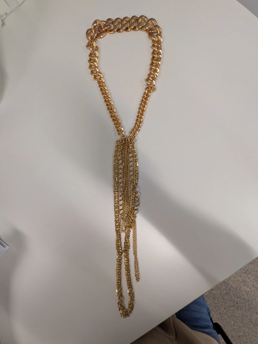 Gold Tone Multi-Layered Chain Necklace - photo 2