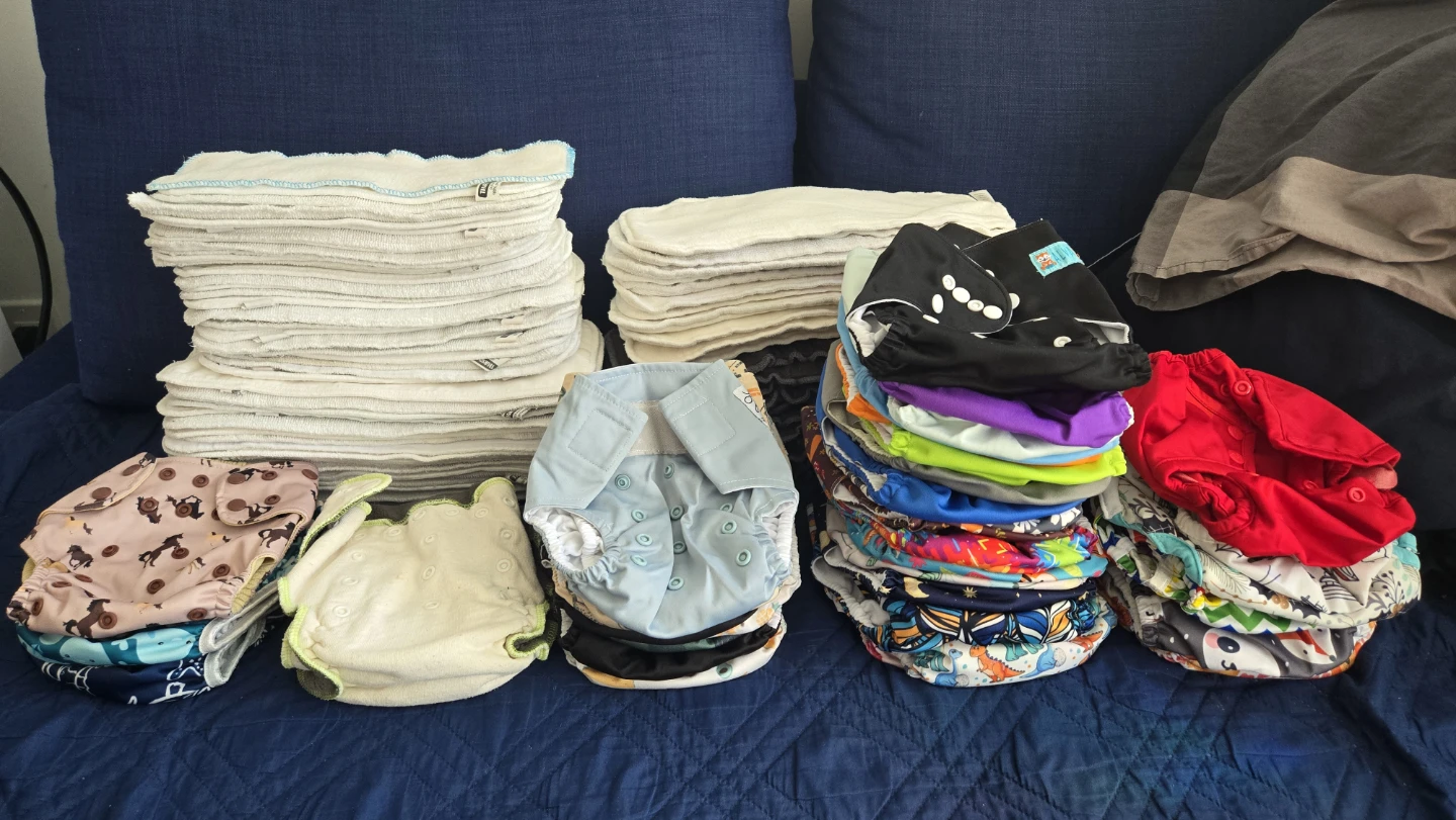 Large Cloth Diaper Set with Inserts and Wet Bags - photo 2