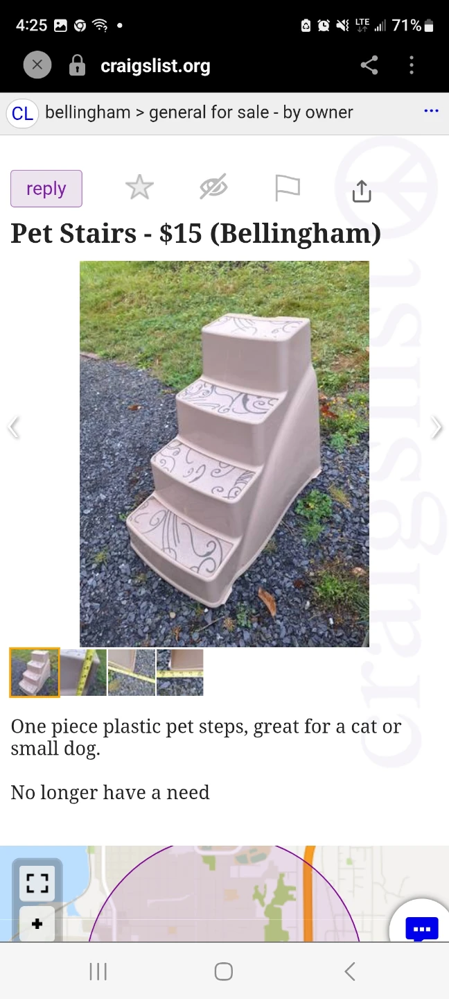 Tan Four-Step Pet Stairs - photo 3