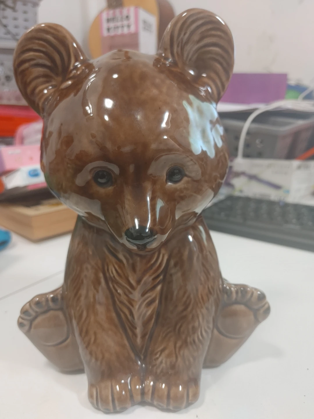 Vintage Ceramic Bear Figurine bedra. 80
