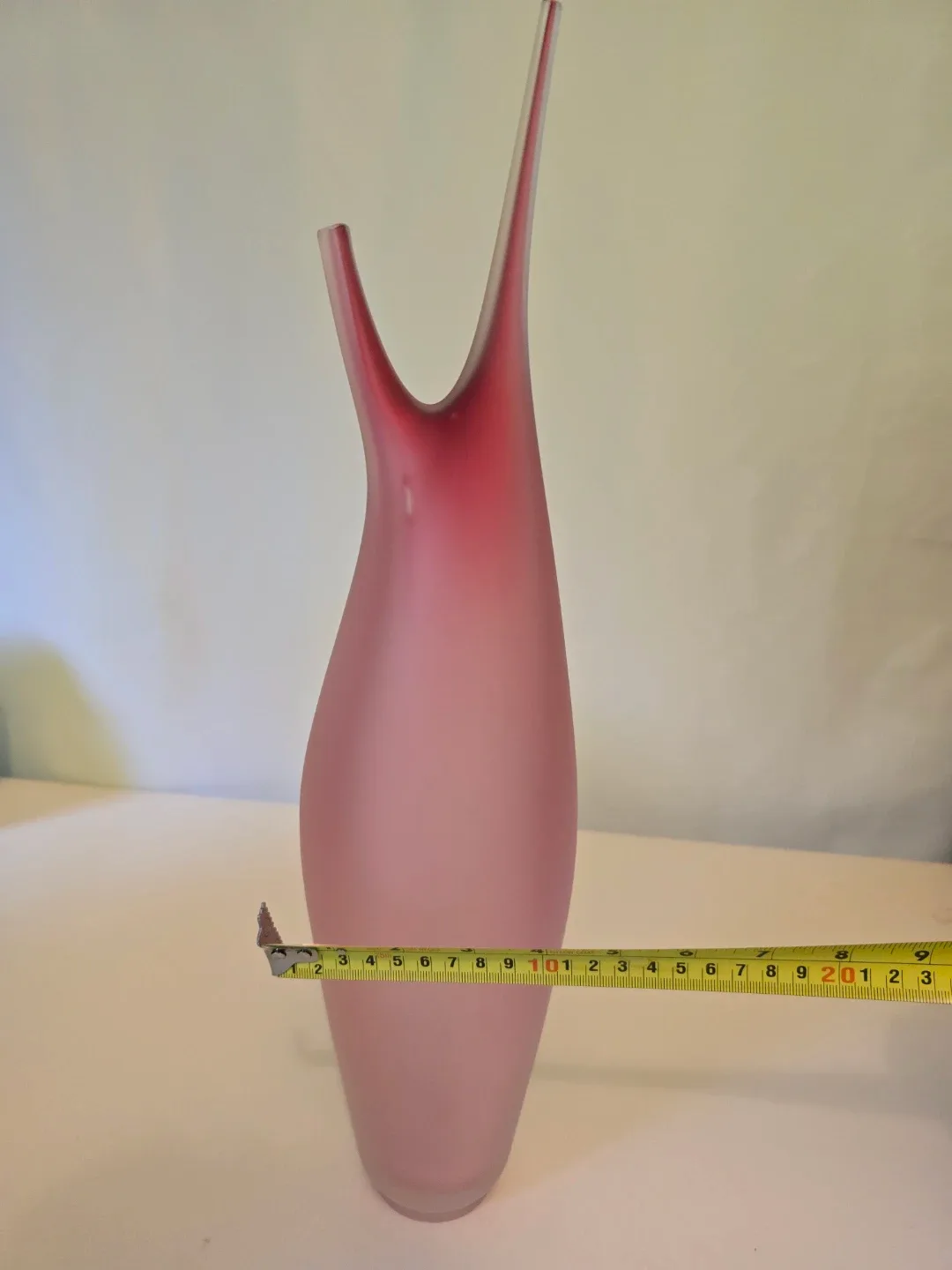Pink Satin Glass Sculpture